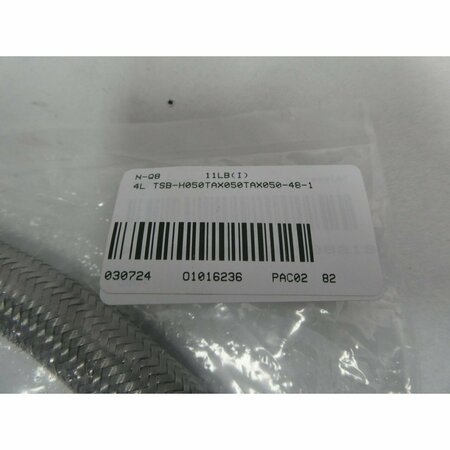 4L STAINLESS 1/2IN 48IN 1000PSI BRAIDED HOSE TSB-H050TAX050TAX050-48-1